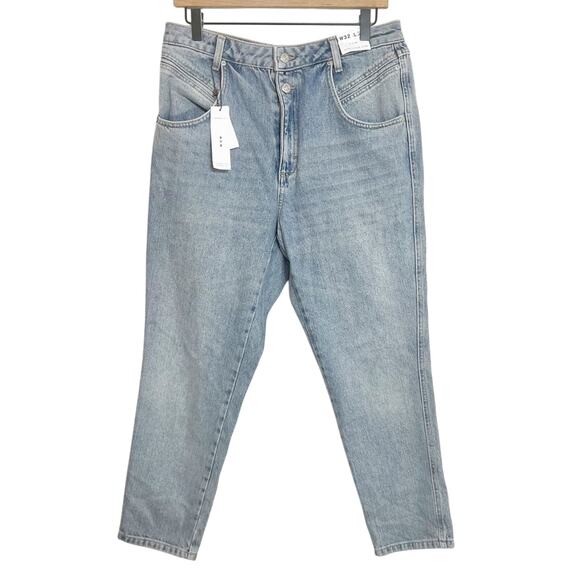 Topshop Denim - Topshop High Waisted Mom Tapered Leg Size US 10 Brand New